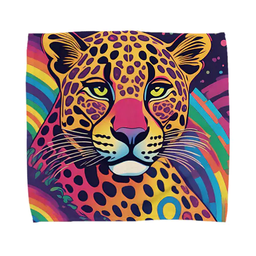 psychedelicなヒョウ Towel Handkerchief