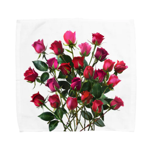 Redpink 23 Roses Towel Handkerchief