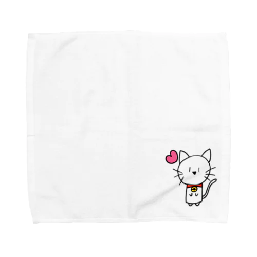 ねこ日和（白猫） Towel Handkerchief