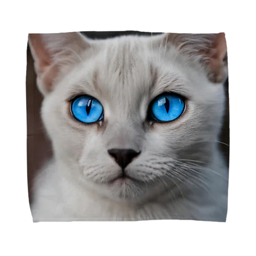 青目の猫 Towel Handkerchief