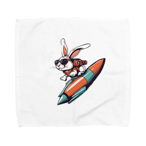 ロケットうさぎ　ミッション遂行 Towel Handkerchief