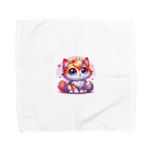 ふわふわ大目な可愛い猫 Towel Handkerchief