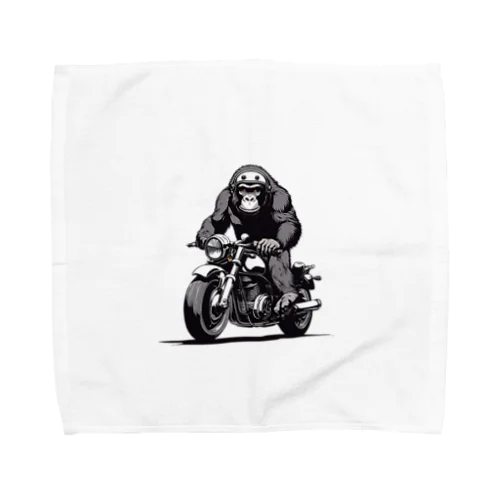 バイクに乗ったゴリラ Towel Handkerchief