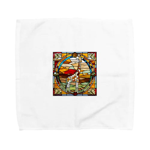 キリンのステンドグラス柄グッズ Towel Handkerchief