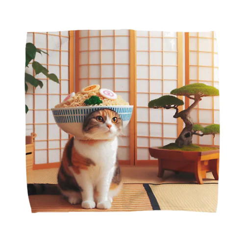 ラーメン猫２ Towel Handkerchief