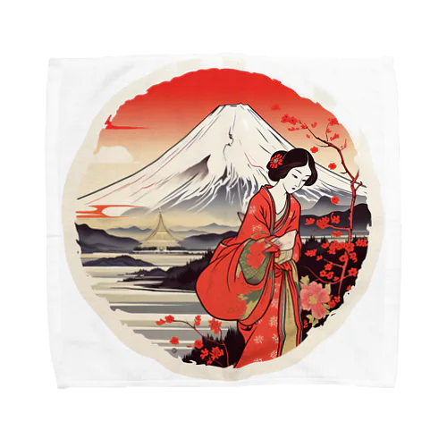 浮世絵 美人画 Ukiyoe beauty painting [UB-MJ52-SR002-0002] Towel Handkerchief