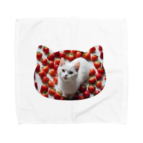 いちごねこ Towel Handkerchief