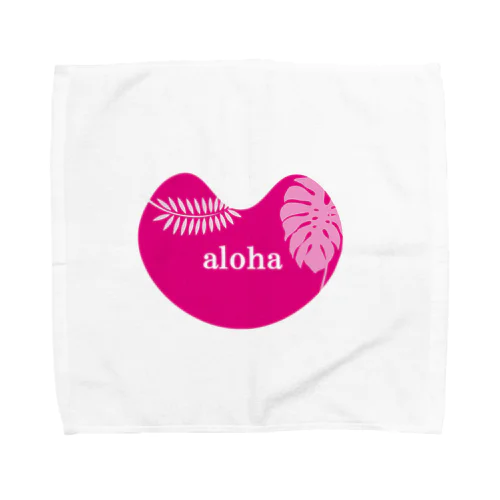 ピンク　ハート　aloha Towel Handkerchief