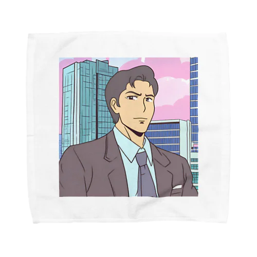 夕焼けサラリーマン Towel Handkerchief