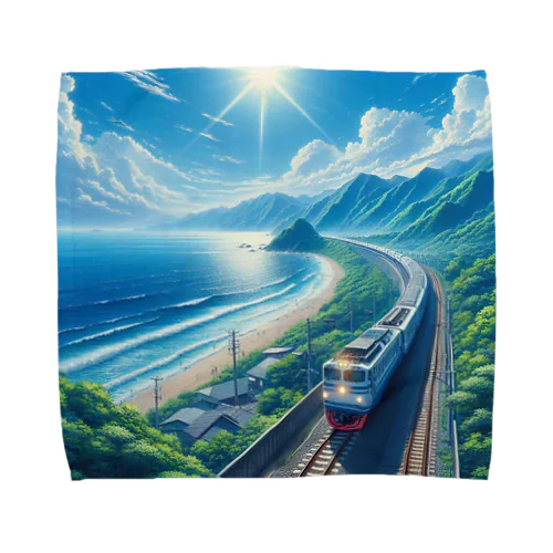 夏の列車 Towel Handkerchief