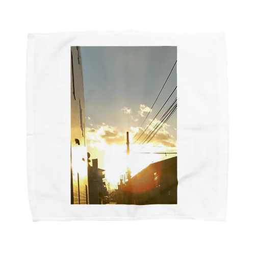 夕暮れの街角 Towel Handkerchief