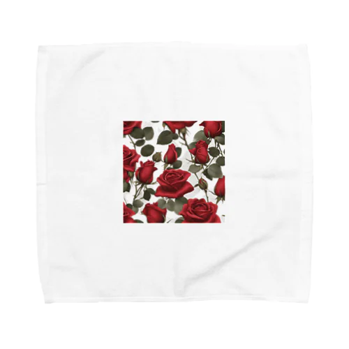 サテンレッドの薔薇 Towel Handkerchief