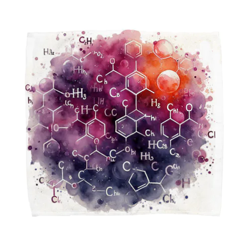 惑星の化学反応式 タオルハンカチ