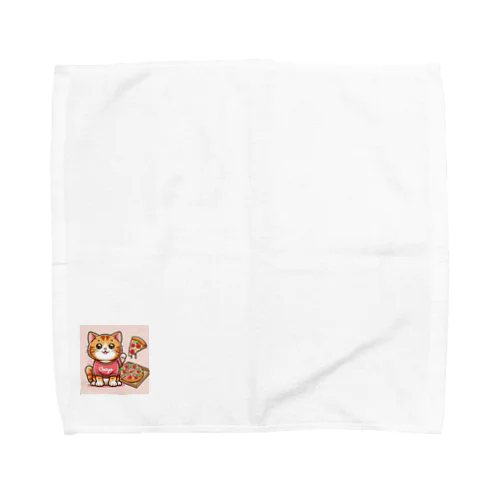 ピザでも食っとけや！ねこピザパーティーの開催です Towel Handkerchief