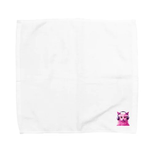 Pink cat (music) Towel Handkerchief