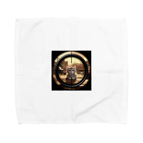 戦場のcat Towel Handkerchief