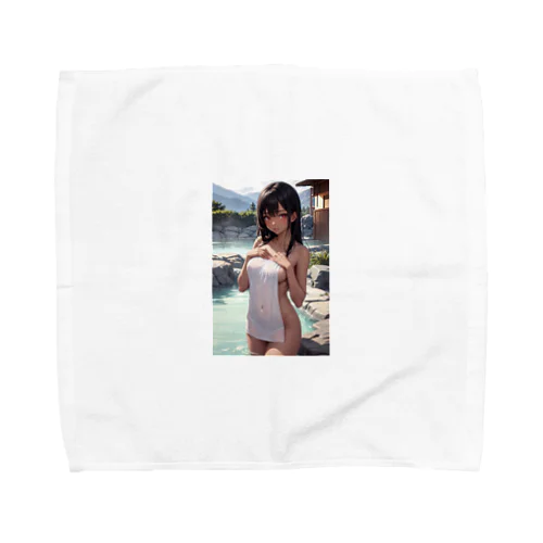 褐色の女の子が贅沢な温泉でまったりと過ごしています。 Towel Handkerchief