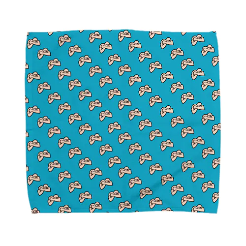 TEBBBURA(BLUE) Towel Handkerchief