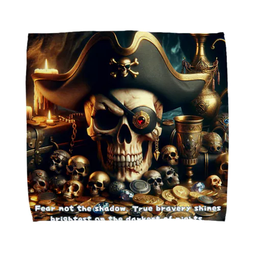 Shadowed Treasures: The Pirate's Legacy Towel Handkerchief