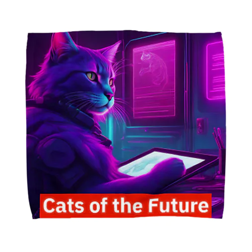 Cats of the Future Towel Handkerchief