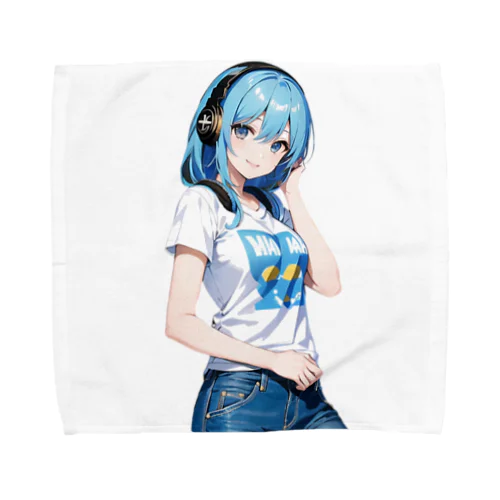 青髪美女　名前はミズキ Towel Handkerchief