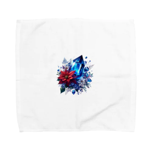 ポインセチア×タンザナイト Towel Handkerchief