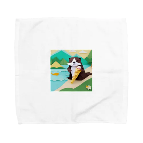 ice meets オリガミカワウソ Towel Handkerchief