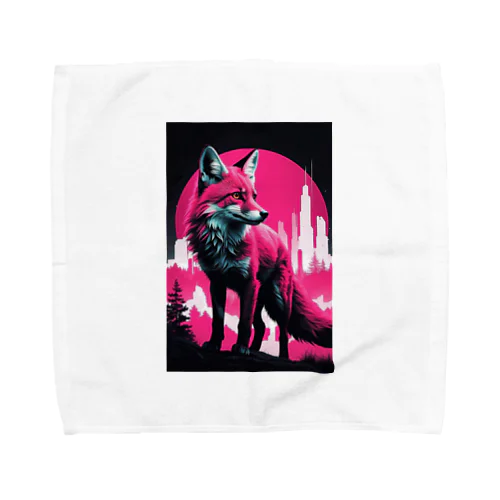 トワイライトフォックス・ピンクハント Towel Handkerchief