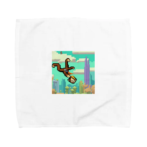 スカイダイビングの冒険猿 Towel Handkerchief