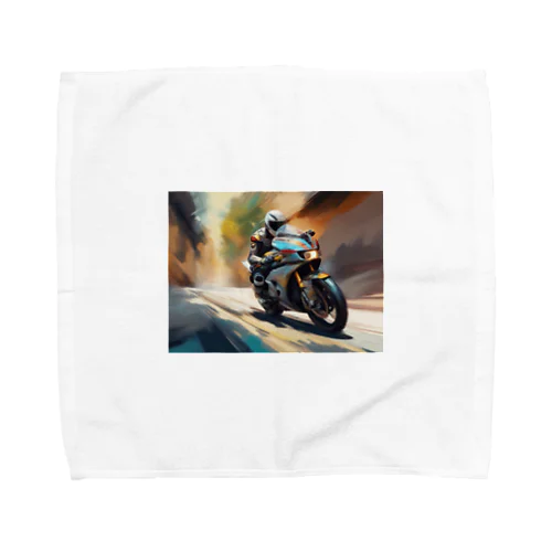 風を切るライダー Towel Handkerchief