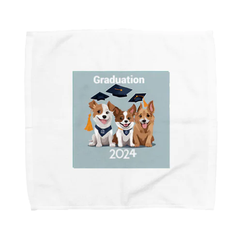 2024卒業アイテム　犬 Towel Handkerchief