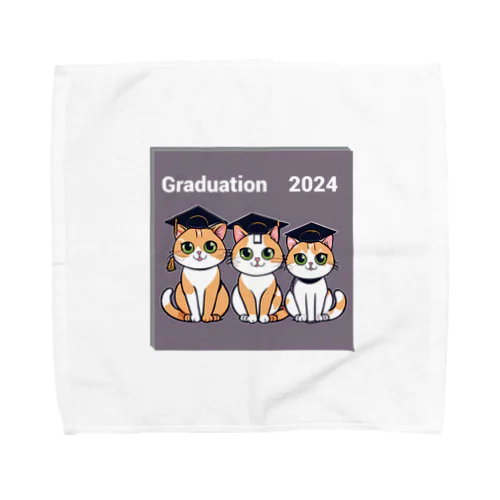 猫　卒業　2024　卒業旅行 Towel Handkerchief