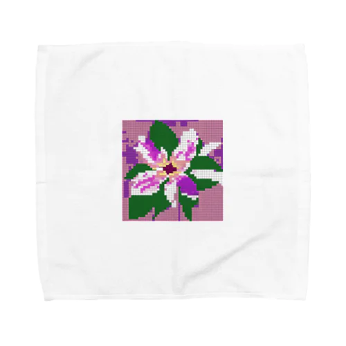 ドット絵のクレマチス Towel Handkerchief