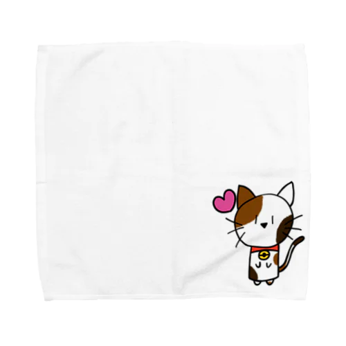 ねこ日和（ぶち猫） Towel Handkerchief