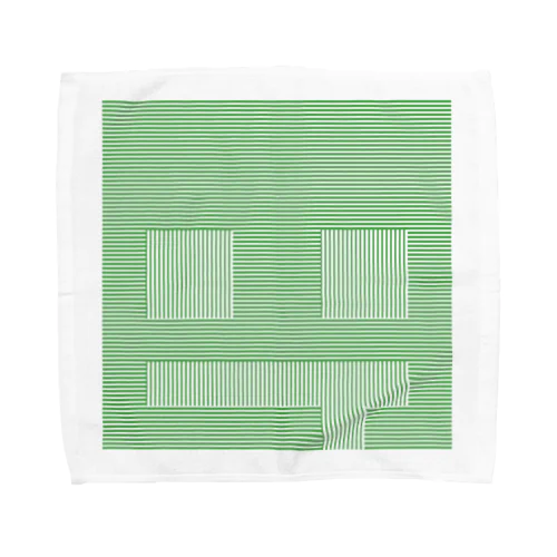 あのときのぽつねんの線（緑） Towel Handkerchief