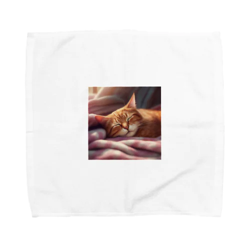 猫の寝顔 Towel Handkerchief