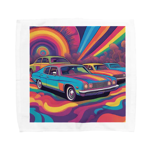 サイケデリックCAR Towel Handkerchief