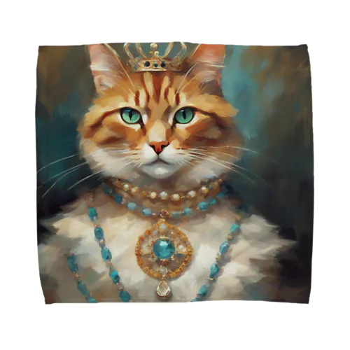 パライバトルマリンの瞳の猫 Towel Handkerchief