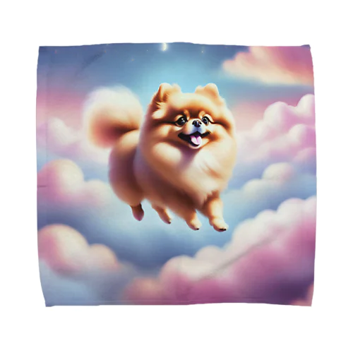 雲の上のポメラニアン Towel Handkerchief