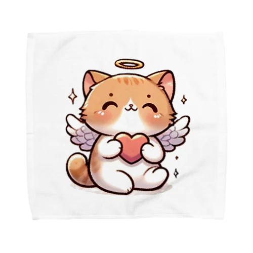 ＊猫ちゃん天使＊ハート Towel Handkerchief