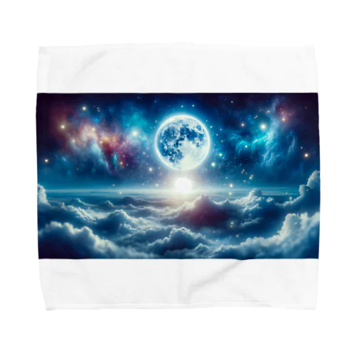 " Outer space seen from above the clouds (1) "　　(  雲の上から見た宇宙（1）) Towel Handkerchief