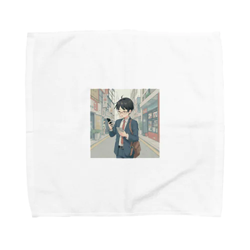 ダブルスマホ＠サラリーマン Towel Handkerchief