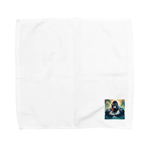 都会に光る。イケメンゴリラ Towel Handkerchief