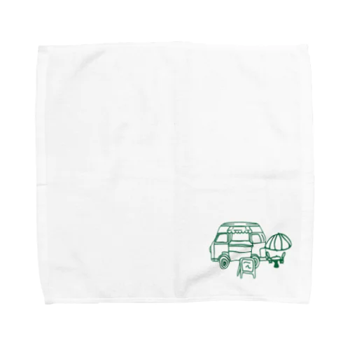 ほのぼのキッチンカーhontata cafe号 Towel Handkerchief