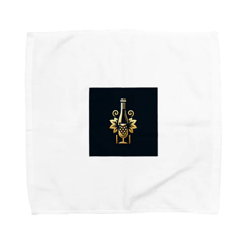 ワインボトルのロゴ Towel Handkerchief