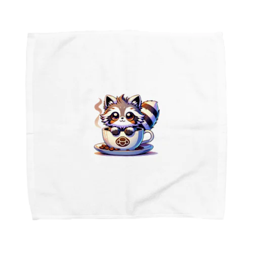 にゃんコーヒー タヌキ猫 Towel Handkerchief