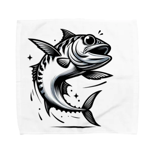 アジダンモノクロ Towel Handkerchief