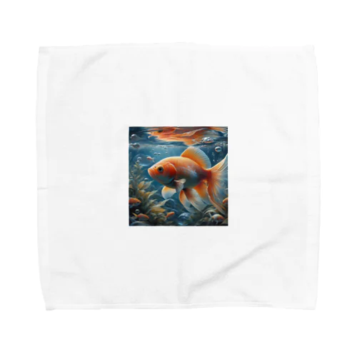 金運招福金魚様 Towel Handkerchief