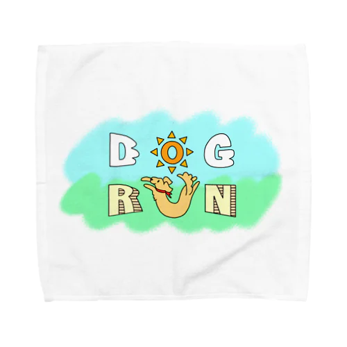 DOG RUN(背景あり) Towel Handkerchief