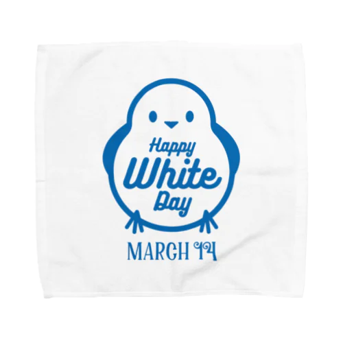 ハッピーホワイトデー（かわいいシマエナガ） Towel Handkerchief